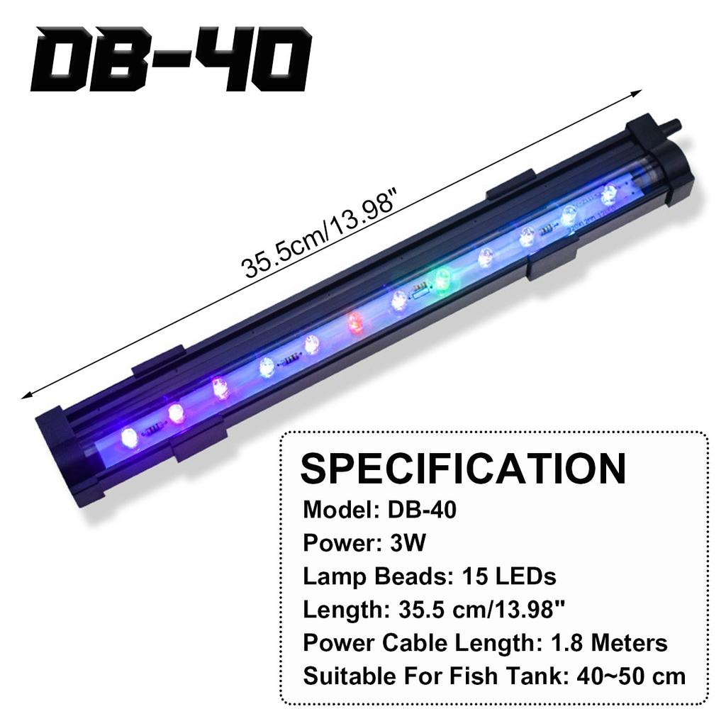 Водонепроницаемый светодиодный светильник для аквариума, водонепроницаемые фонари для аквариума, многоцветная погружная лампа