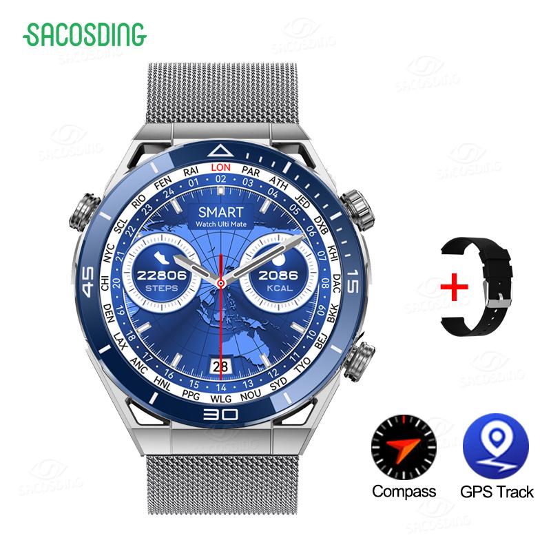 Бизнес Ultimate Smart Watch для мужчин Huawei Bluetooth Call Compass Nfc 100+ Sprots Smartwatch водонепроницаемые часы Ios
