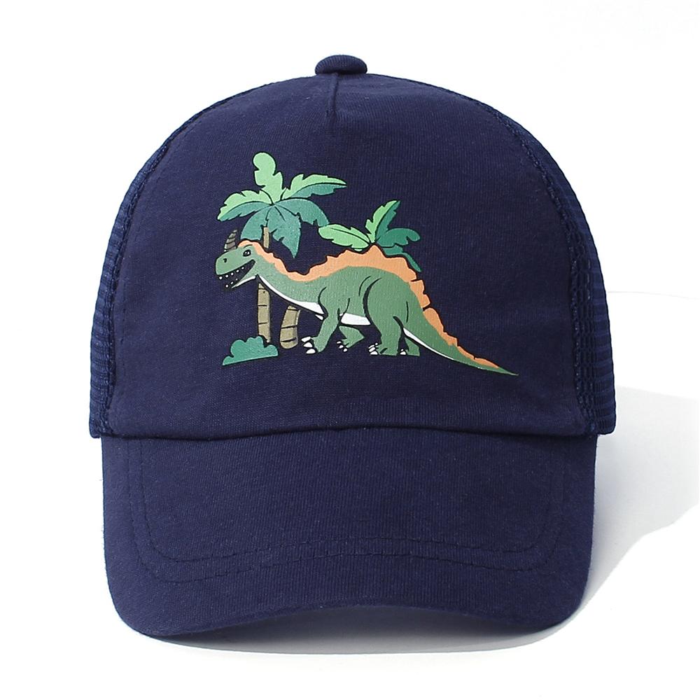 Adjustable Toddler Baseball Hat Dinosaur Printed Mesh Baseball Hat  for Boys Girls
