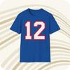 Джим Келли №12 Buffalo Bills НФЛ Джерси Футболка - Печать спереди и сзади