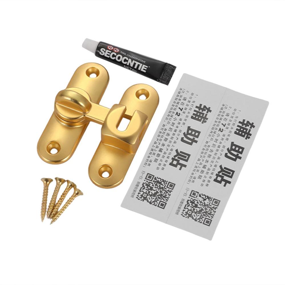 NEW Home Security Door Latch Lock Zinc Alloy Rustproof Security Lock Drill Free Anti-theft Buckle Home Accessories