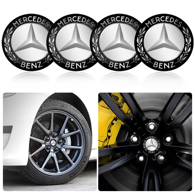 4Pcs 56MM Car Wheel Center Hub Caps Rim Caps Covers Emblem For Mercedes Benz AMG GLC GLE CLA W204 W205 W203 W211 W212 W213