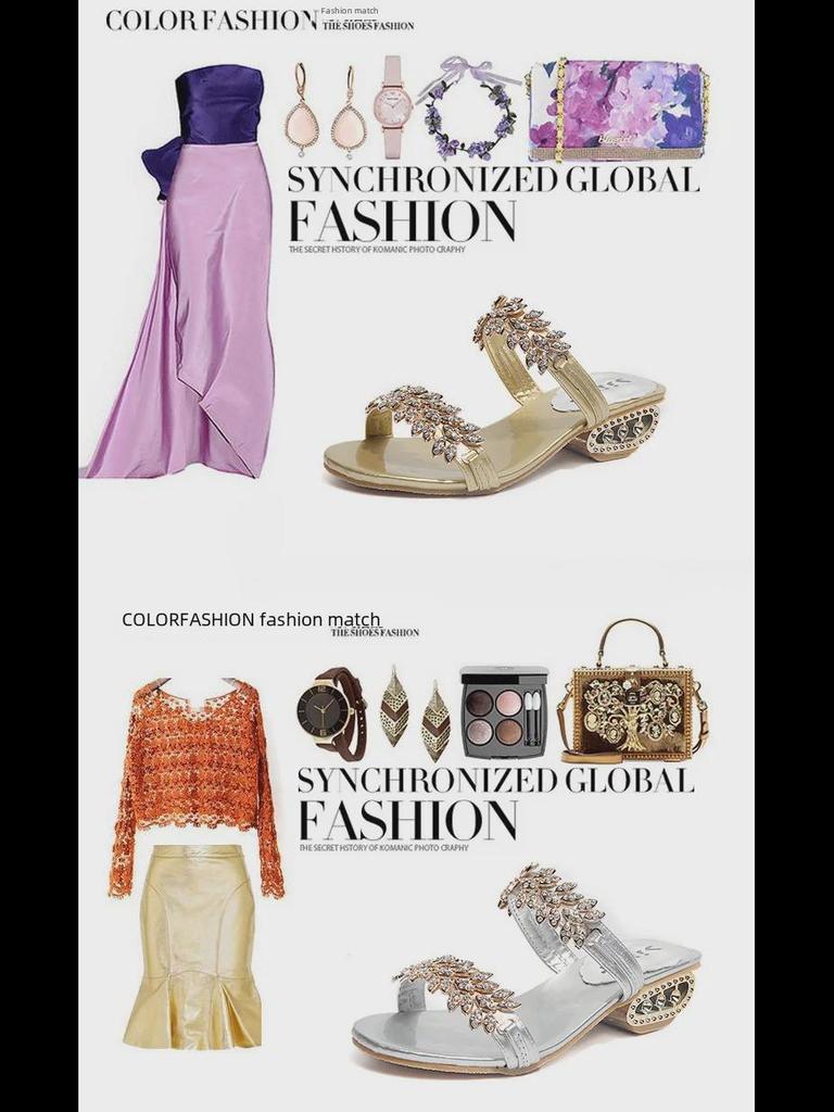 Женские летние босоножки на среднем каблуке со стразами — корейский стиль, большой размер 41, идеально подходят для студенток и мам из-за рубежа