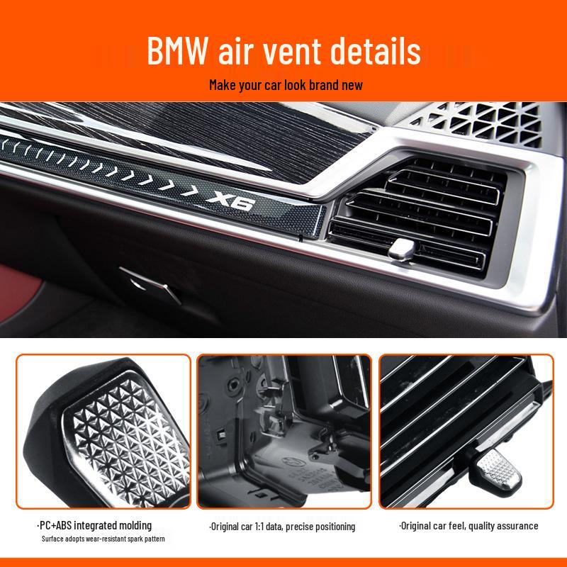 Комплект для ремонта воздуховодов BMW X5/X6/X7: Вал ручки регулировки и рамка панели