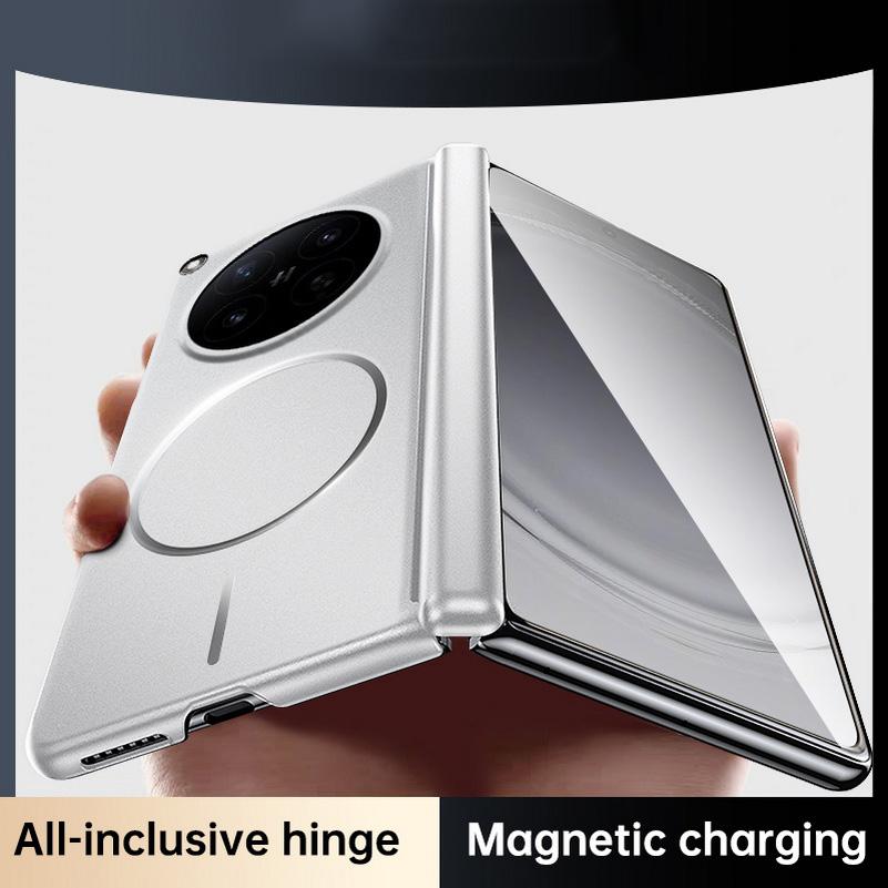 Magnetic Support Wireless Charging with Hinge Protection Case For Honor Magic V6 magic V5 V3 V2 vs 3 Matte Metal Paint Cover
