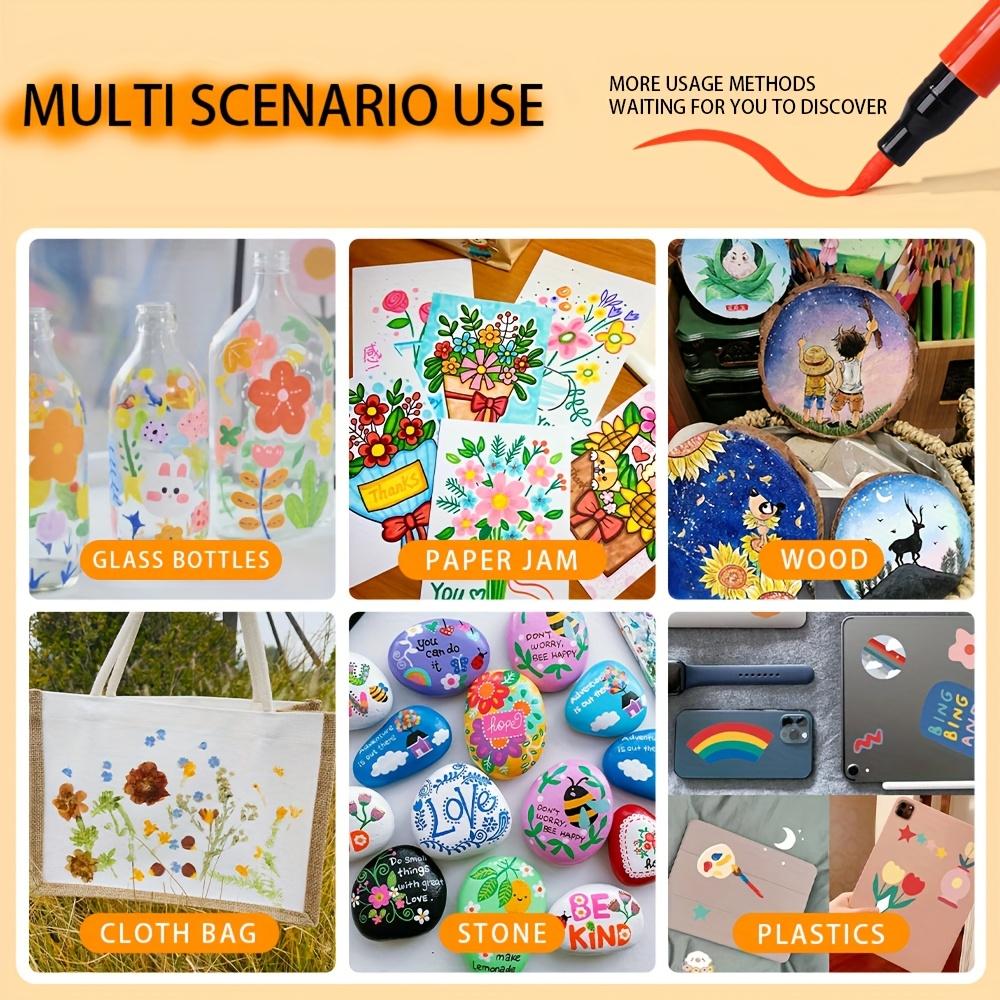 12/24/36 цветов Акриловая краска Маркировочная Непрозрачная Водостойкая, Искусство DIY Живопись, Использование художником, Штабелируемая Маркировка