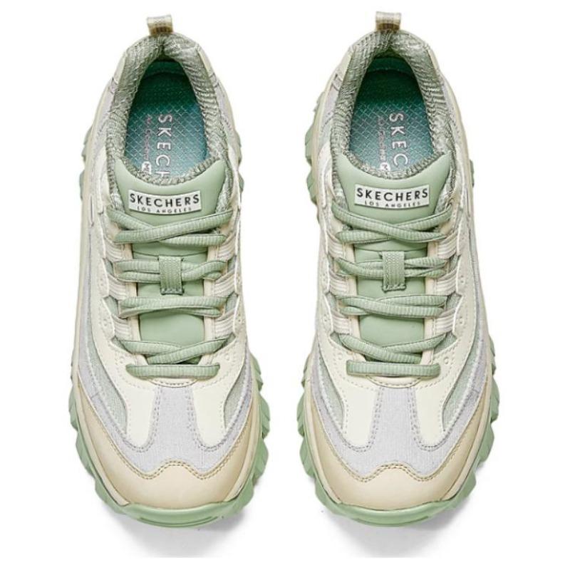 Skechers HI-RYZE Женские низкие кроссовки на массивной подошве Мятно-зеленые 177234-SAGE