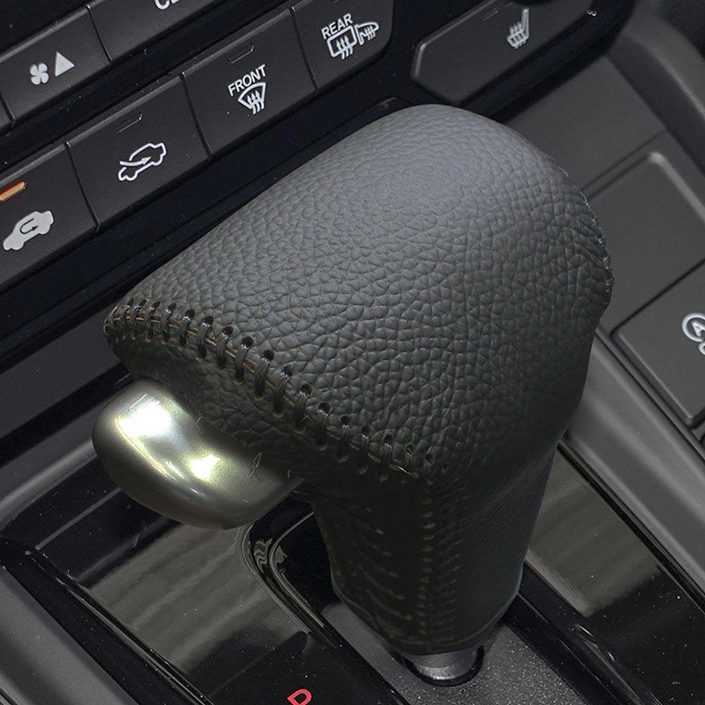 Чехол на рычаг переключения передач автомобиля, кожаный чехол на рычаг переключения передач, подходит для Honda 2017 2018 2019 2020 2024 2024, черный кожаный чехол на ручку переключения передач