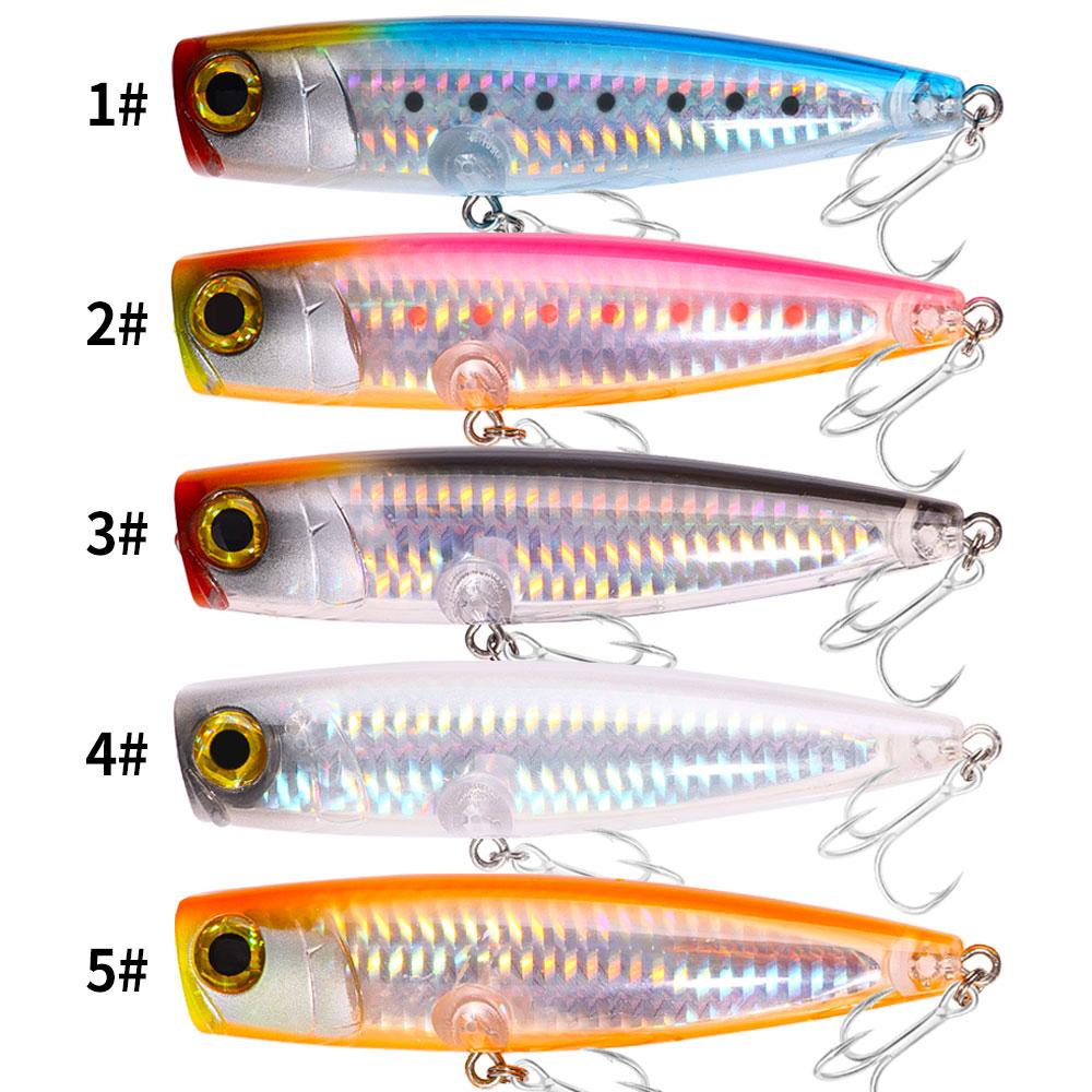 Topwater Popper Floats Fishing Head Lure Trolling Whopper Sea Fishing Popper Lure Wobbler Baits Artificial Baits