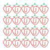 20Pcs Paper Clips 2‑Color Fruit Shaped Bookmarks Planner Clip Pin Office Supplies School Gifts