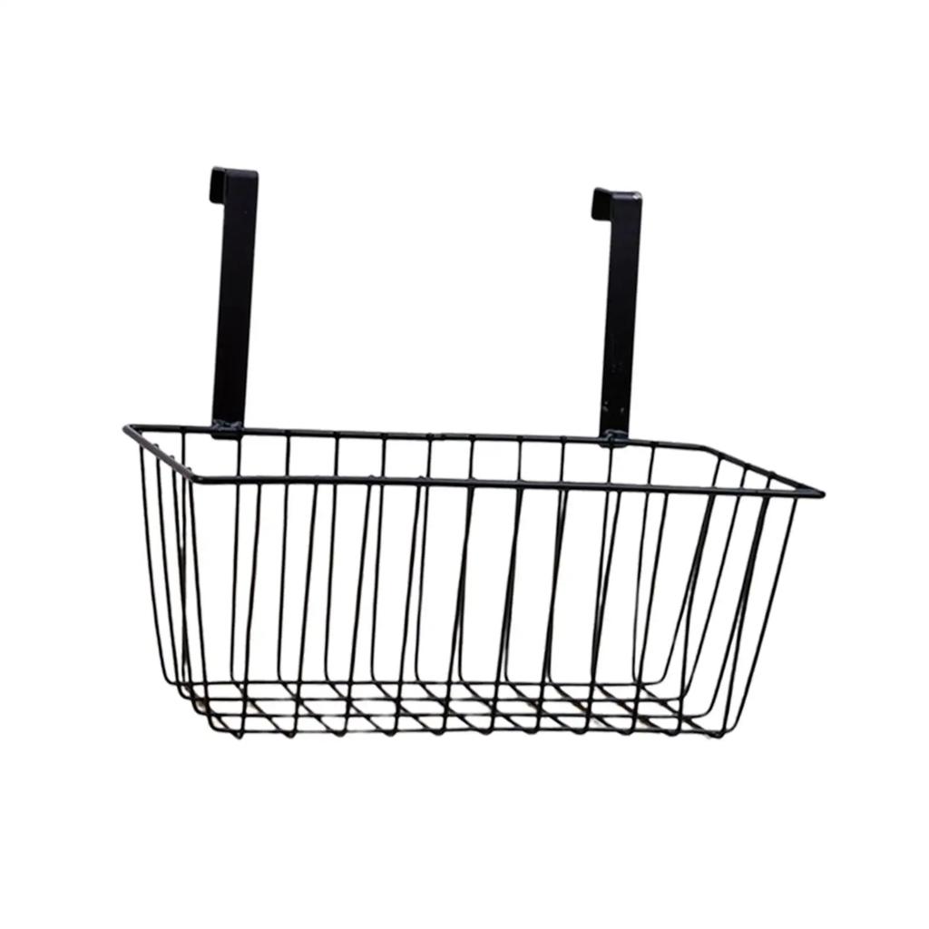 Прочная железная подвесная корзина для хранения вещей, организация хранения над дверцей шкафа