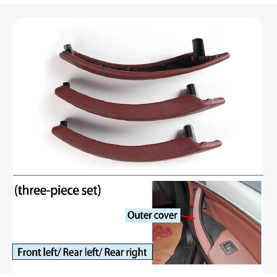 E70 E71 Upgraded Interior Door Handle with Leather Cover Assembly Full Set For BMW X5 X6 E70 E71 2007-2014