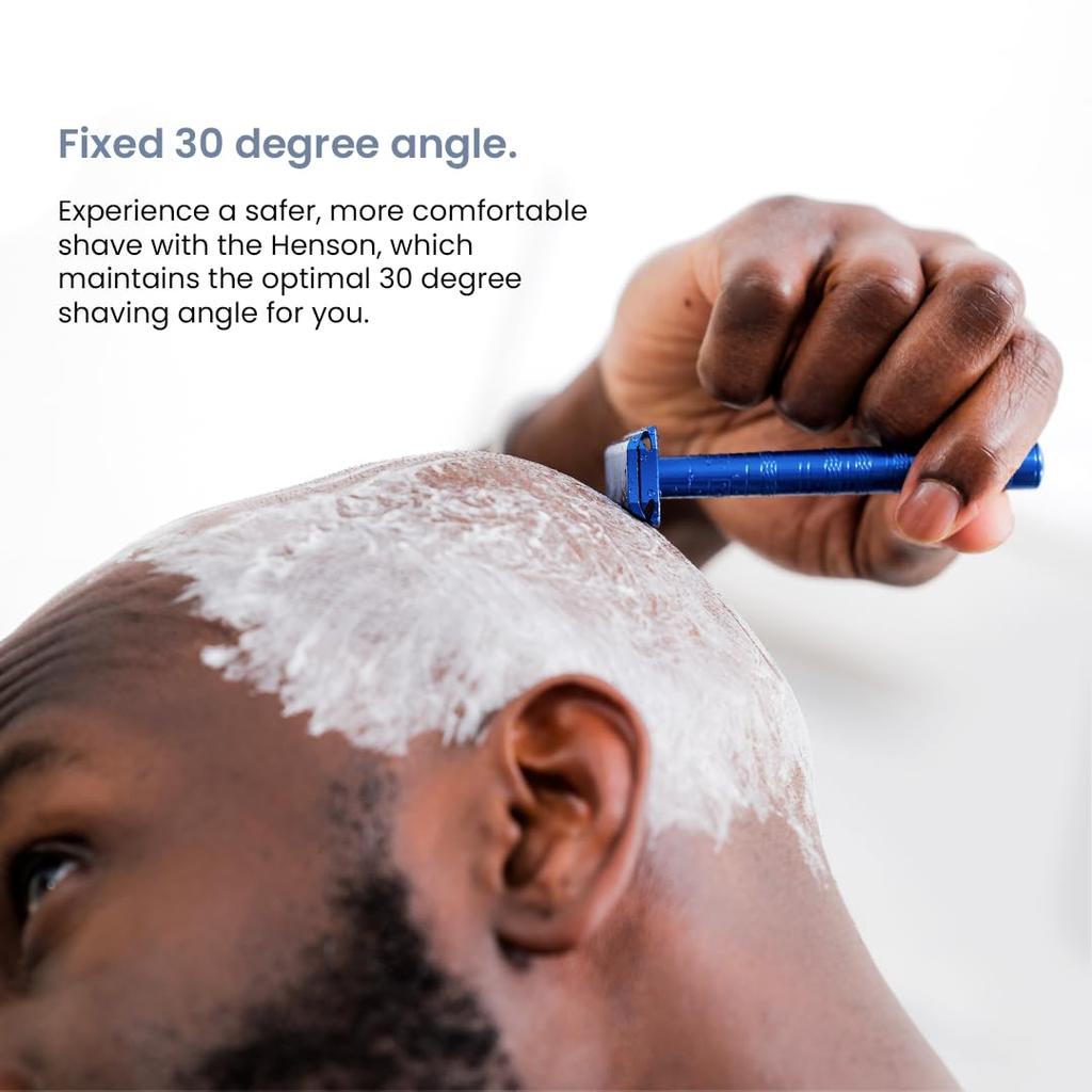 Genuine HENSON Shaving AL13 Mild with 5 Replacement Durable and Provides a Close Shave While Minimizing Skin Shaver, (Copper), Blades, Entry-Level