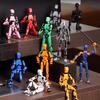 Сделай сам Светящийся T13 Многосуставный Подвижный Робот-Трансформер 3D-печатный Манекен Счастливый робот и собака Экшн-фигурки Игрушки Детские Подарки