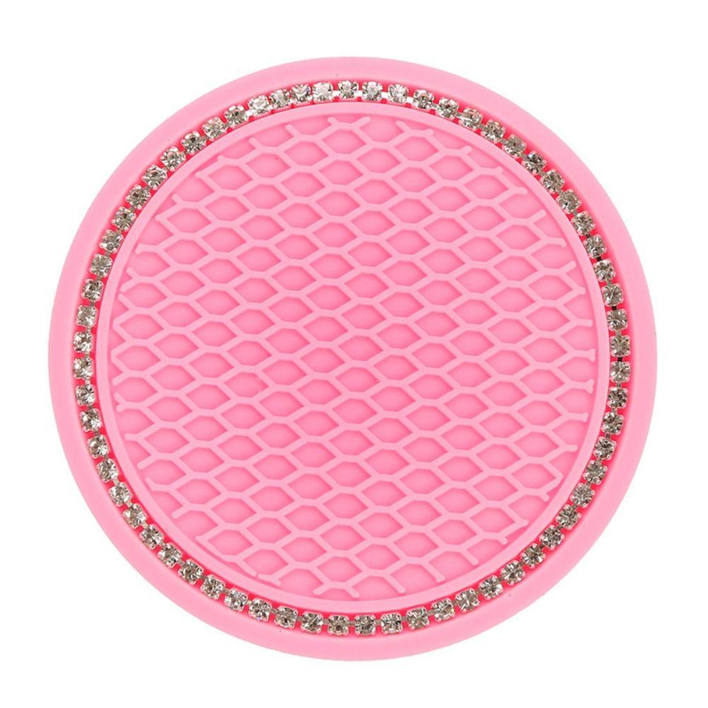 PVC Beverage Coaster Anti-Slip Drink Holder New Bling Car Coasters