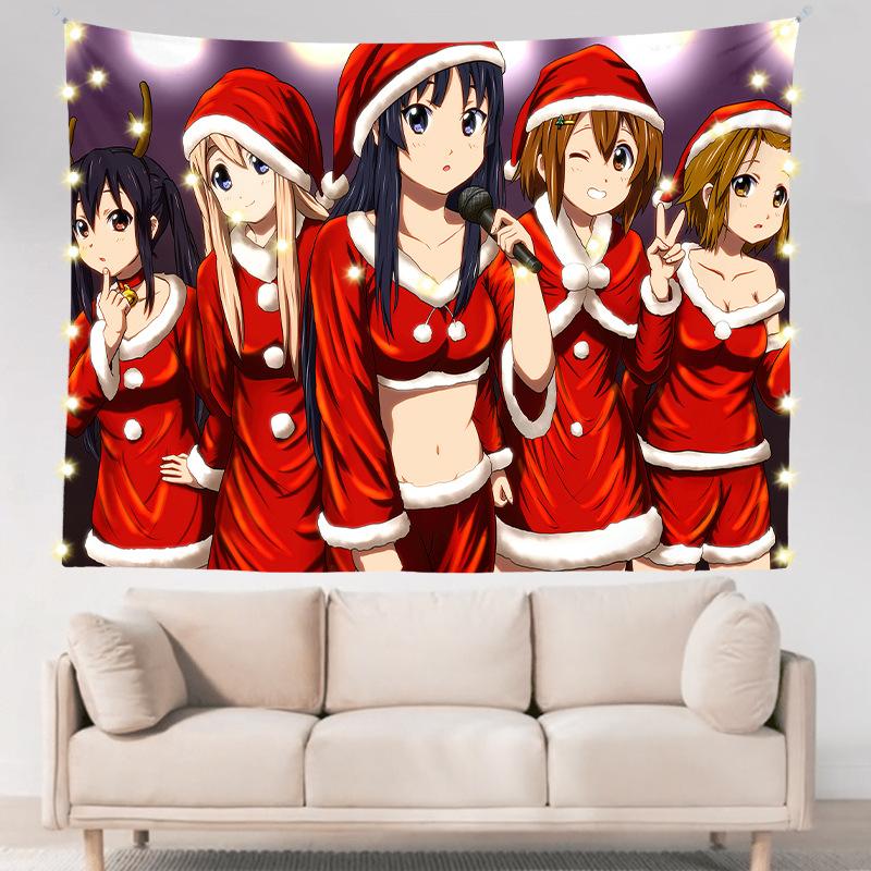 Легкий роман для девочек в общежитии, двухмерное аниме, настенное украшение для спальни, тканевое подвесное одеяло