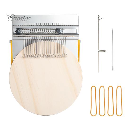 Mini Loom Machine with 10/12/14/21/28/42 Needles Portable Small Manual Darning Loom Wooden DIY Jeans Socks Clothes Mending Weaving Loom Toy