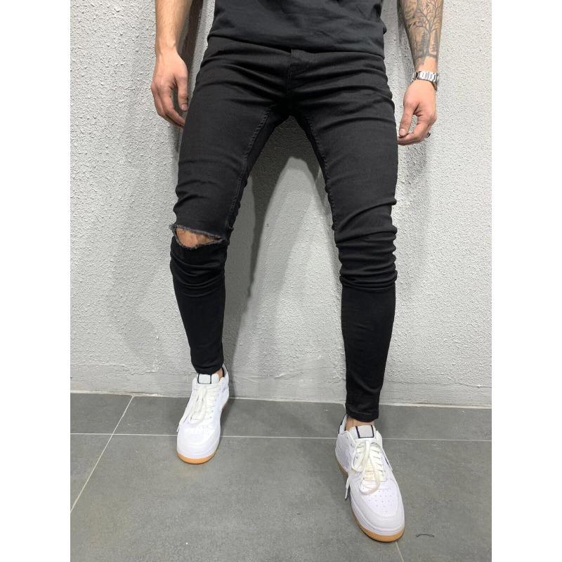 Jeans Skinny Elasticizzati da Uomo Pantaloni Lunghi in Denim Pantaloni Casual Outfit Casual Quotidiano