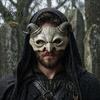 Halloween Party Mask Ram Horn Demon Mask, Horror Devil Half Face Horned Lightweight Gothic Masquerade for Cosplay Costume Fade-resistant