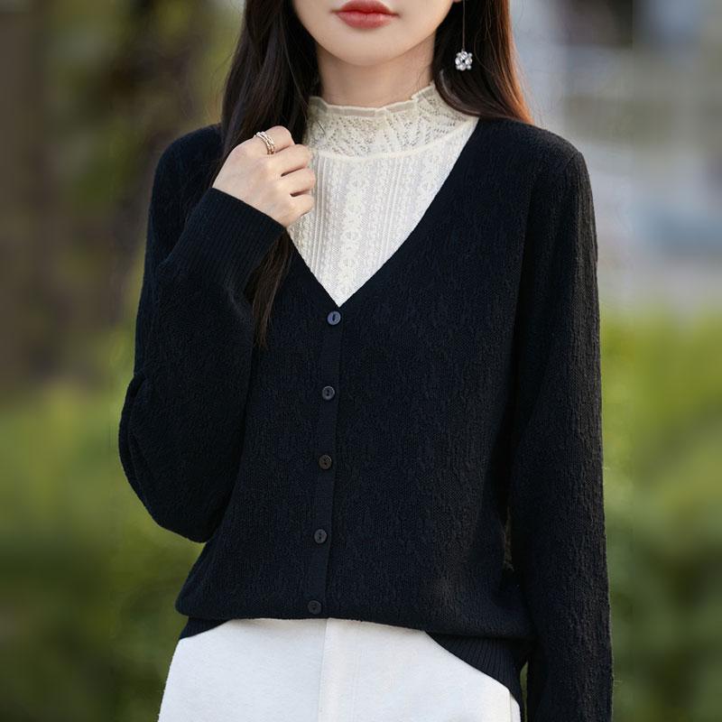 Женский кашемировый свитер Qinghe Cashmere 50% шерсть 50% шелк Женский осенне-зимний кашемировый пуловер Мягкий и теплый