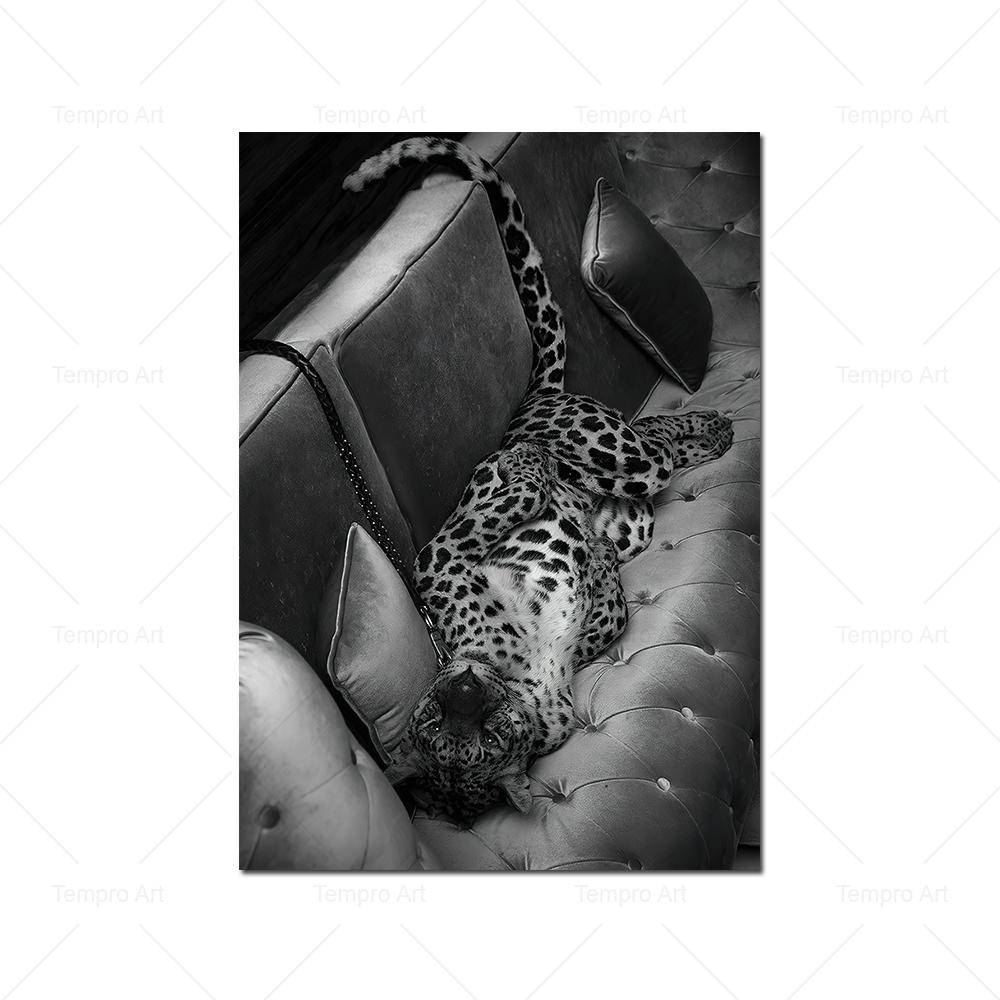 Модный постер журнала Star Dog Leopard, черный, белый цвет, скандинавские настенные художественные фотографии, печать на холсте, украшение для гостиной, дома