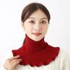 Women Warm Windproof Winter Knitted Fake Collar Turtleneck Knitted False Fake Collar