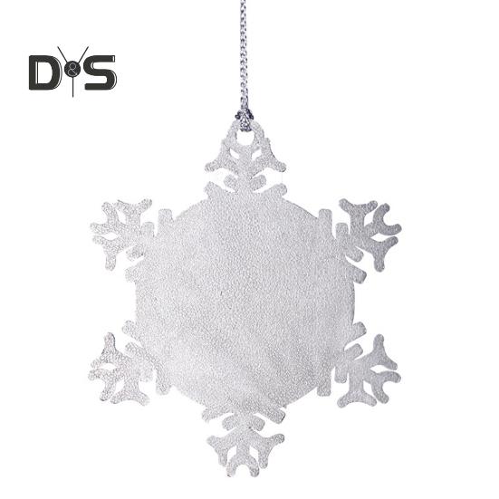 Снежинка Подвеска Рождественское украшение DIY Фото Подвесное украшение Сплав Снежинка Рождественская елка Настенный декор для окна Сад