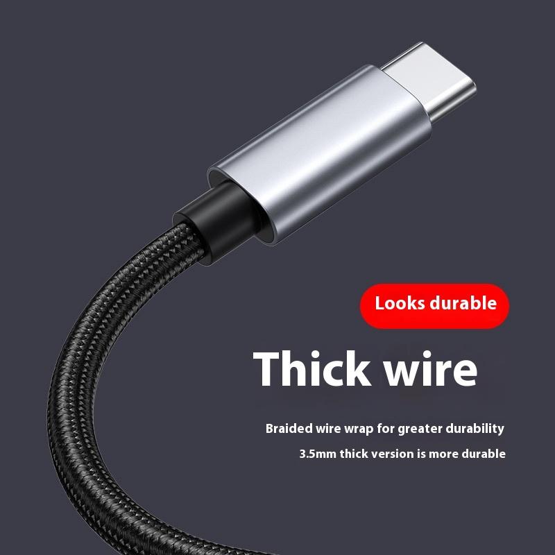 1 шт. Аксессуары для телефона, планшета, ПК с кабелем-переходником с порта USB C, наушник, микрофон, 3,5 мм штекер на Type-C, аудиоадаптер AUX