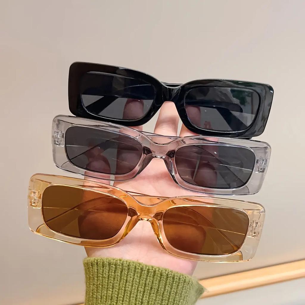 Крутые квадратные солнцезащитные очки Простые черные модные очки для мужчин и женщин на каждый день, для улицы, для вечеринок. Идеальный выбор для подарков