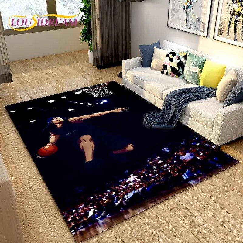 Баскетбольный коврик Куроко с героями мультфильмов, ковер для гостиной, спальни, дивана, коврик для украшения, детский нескользящий напольный коврик