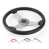 350mm14in Racing Car Drifting Steering Wheel Replacement Universal Modified AccessorySilver