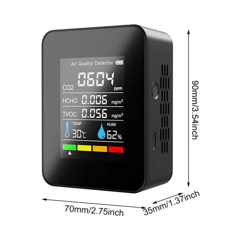 5-в-1 CO2 TVOC тестер качества воздуха тестер полупроводниковый детектор углекислого газа