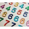 54 Reusable Stickers - 3D Relief - Multicolored Numbers - Holographic
