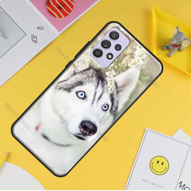 Чехол для телефона с щенком хаски для Samsung Galaxy A32 A12 A42 A52 A72 A11 A51 A71 A21S A20S A50 A70 A10