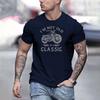 Vintage Motorcycle Graphic Print T-Shirt Classic I'm Not Old Letter Print Short Sleeve Top 2024 Plus Size Casual Men's Clothing