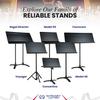 Manhattan Music Stand M54 Regal Conductor's Stand, Black
