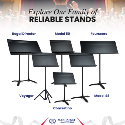 Manhattan Music Stand M54 Regal Conductor's Stand, Black