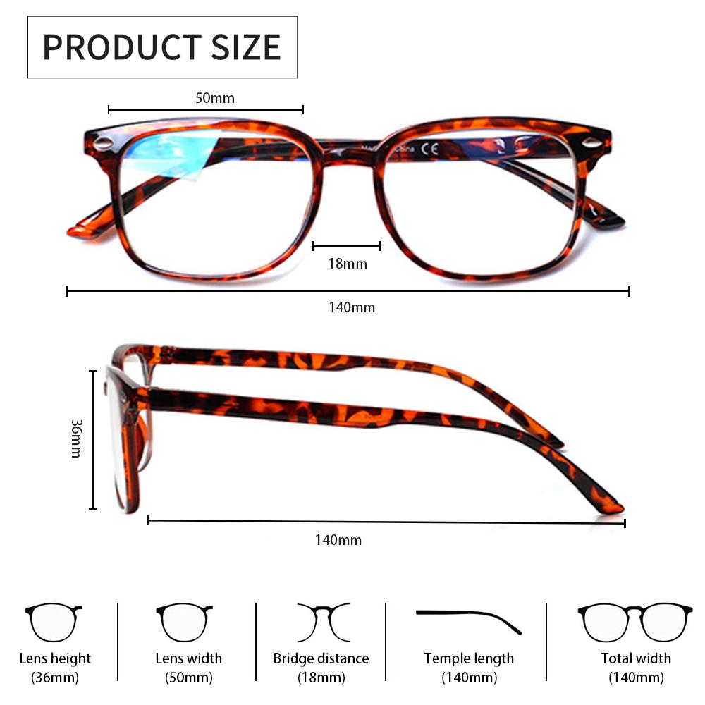 Turezing 4 Pack Reading Glasses Men and Women Blue Light Blocking Anti UV Computer Goggle Spring Hinge Eyeglasses