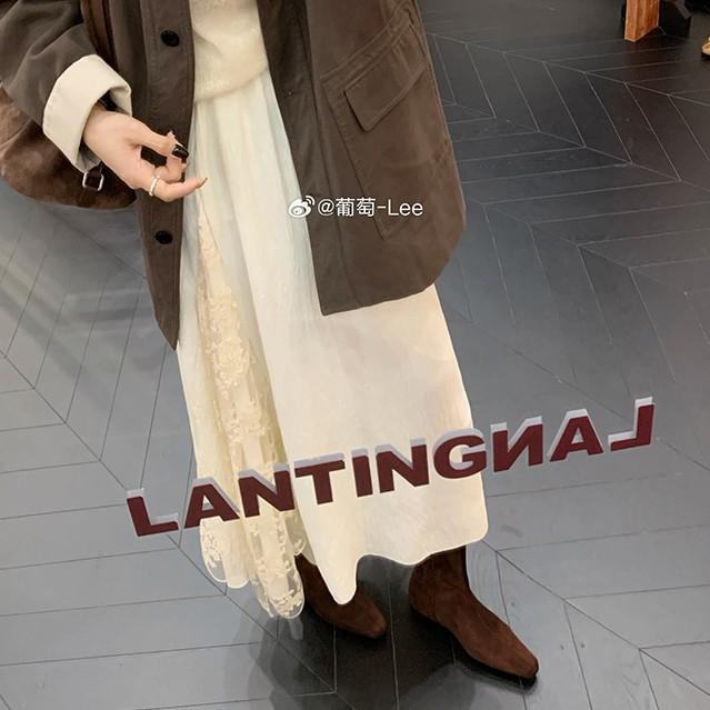 Овчина~ Корейский ретро замшевый универсальный~ 5 см внутреннее увеличение высоты минималистичные ботильоны с квадратным носком и задней молнией женские