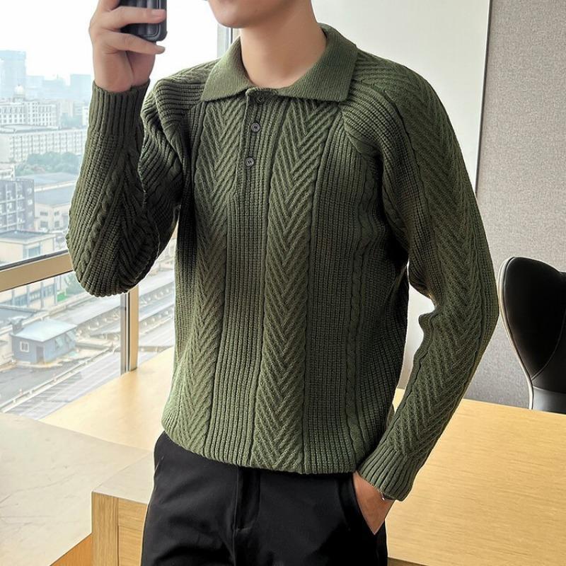 Men's Slim Fit Fashion Collar Knit Sweater
