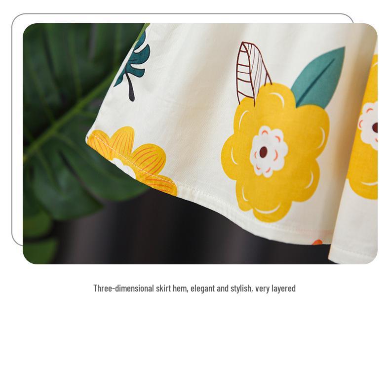 Премиальное летнее хлопковое платье без рукавов для девочек - Стильная юбка-жилет принцессы