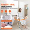 SucceBuy Swivel Shower Chair 360 Degree Adjustable with Armrest and Backrest for Shower or Bathtub Non-Slip for Elderly Disabled
