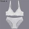 DKGEA Sexy Bra Panties Set Lace Transparent Brassiere