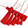 Festive Red Tassel Jewelry & Accessories: Ear Tassels, Car Pendants, Bookmark Tassels, Fan Pendants