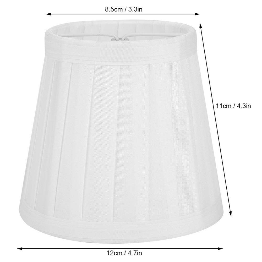 6PCS Fabric Small Replacement Lamp Covers Clip On Pleated Lamp Shade Drum Lamp Shade  Ceiling Light