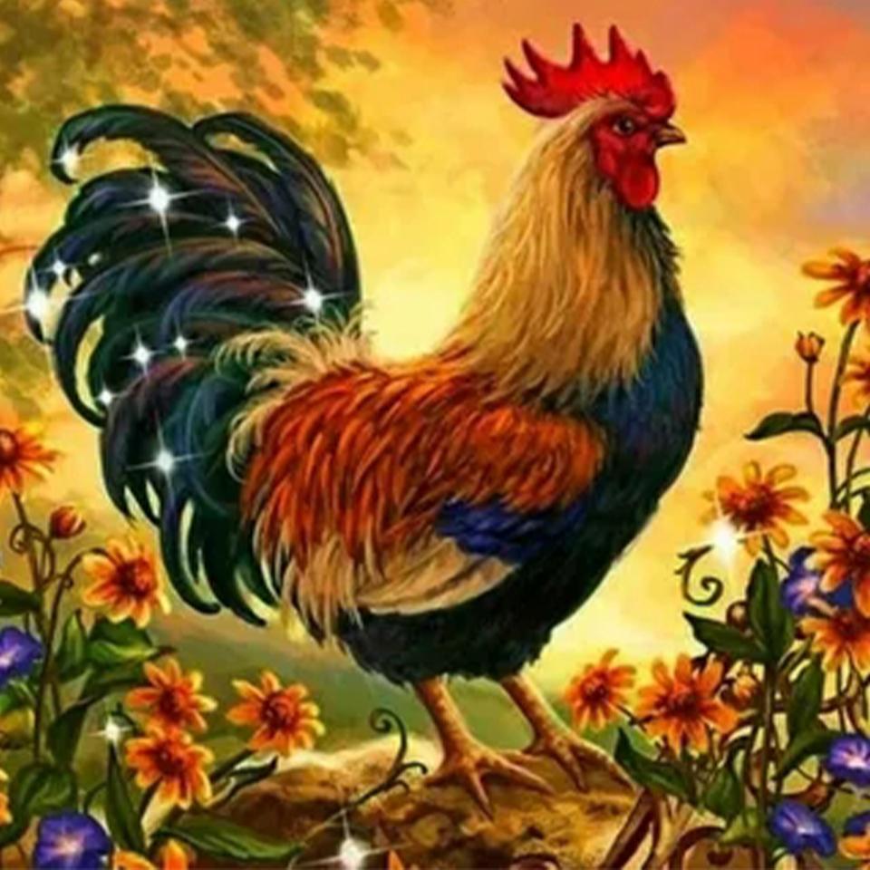 5D алмазная картина курица DIY алмазная вышивка ювелирные изделия вышивка крестом животное мозаика цветок ремесло украшение для дома подарок