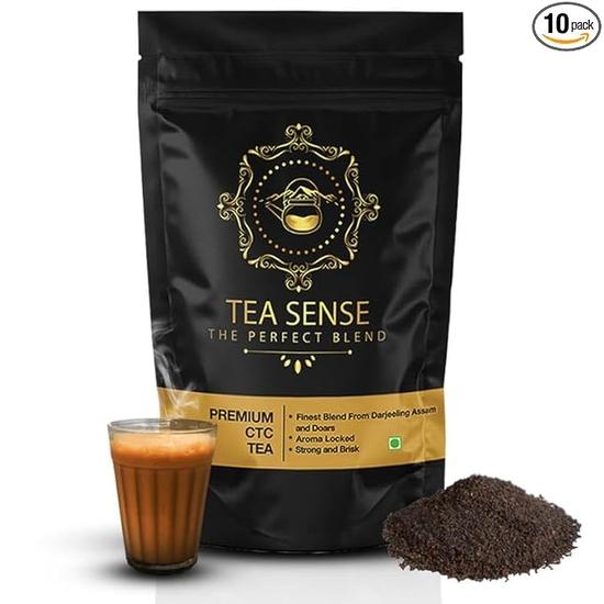 Чай TEA SENSE Premium CTC | 2000 г | Чай Ассам с цельными листьями Дарджилинг | Насыщенный вкус и крепкий чайпати, чайный порошок