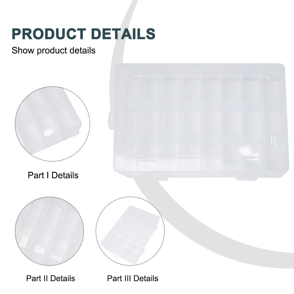 Новый 10, 15, 24 ячейки Секционный Контейнер для Хранения Украшений, Бисера, Таблеток Горячий