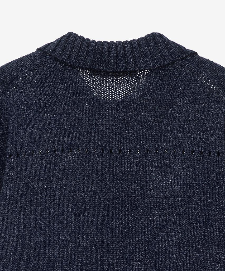 MINDBRIDGE [Hoite] Wool Blend Glitter Collar Semi-Oversized Knit