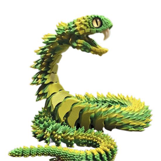 3D-печатная шарнирная змея, гибкая змея, украшение с зубами, игрушка для снятия стресса с домашнего питомца, декор для домашнего офиса